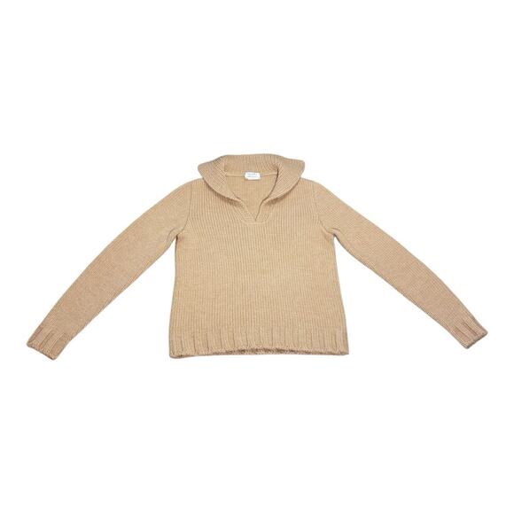 Philosophy Di Alberta Ferretti Vintage 90s Y2K Beige Wool Collared Sweater 38 IT - Picture 1 of 5